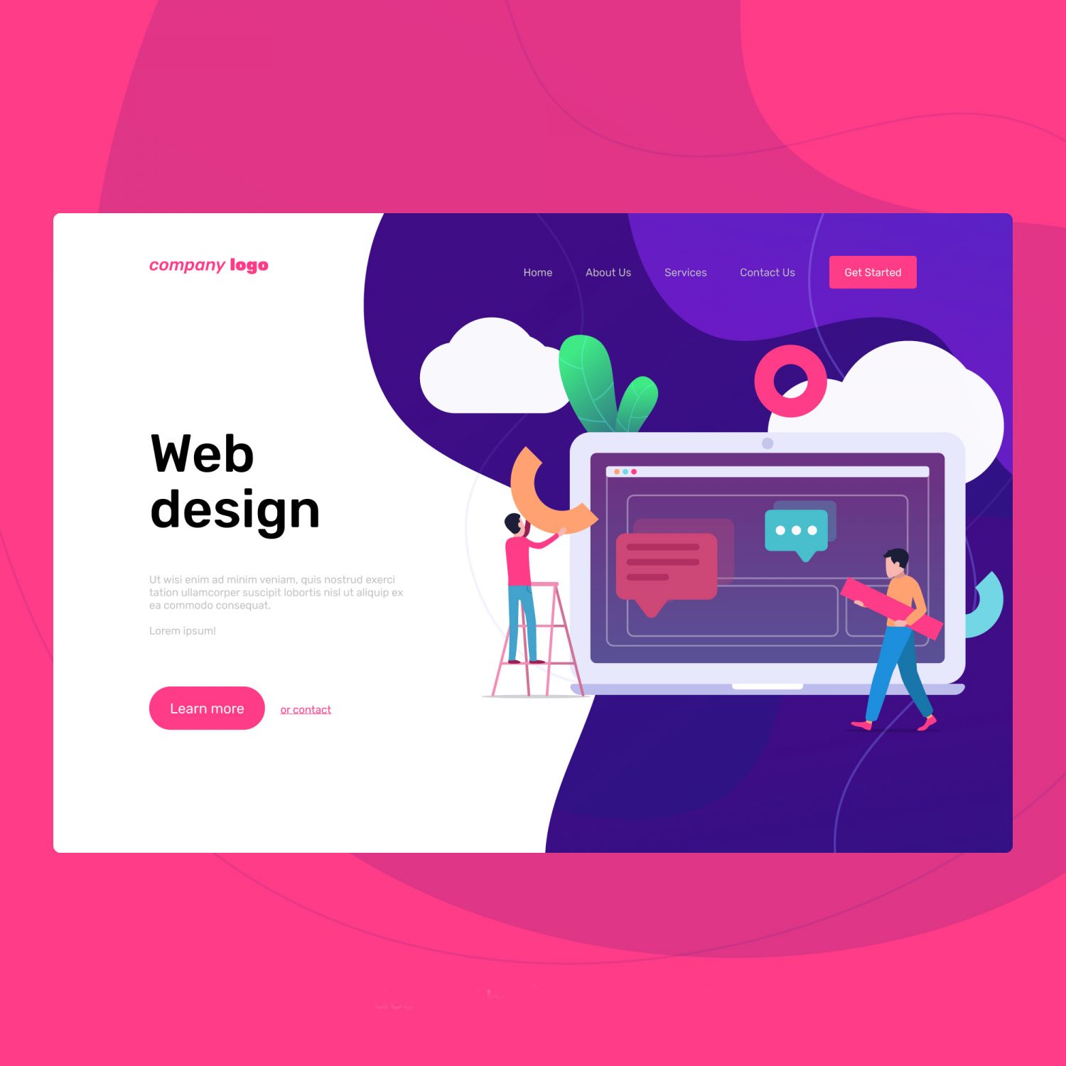 Landing-page-template-with-web-design-concept